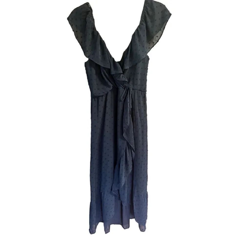 Lily Rose Low V - On Off Shoulder Black Dress Sz M NWT